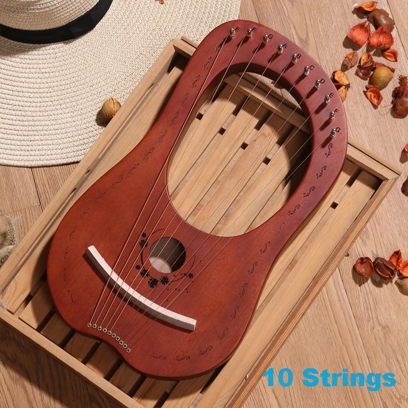 16/19/21/24 Strings Harp Lyre Harp Wooden Mahogany Harp 19 Strings Lyre Piano Musical Beginner Instrument With Matching Gifts - AKLOT