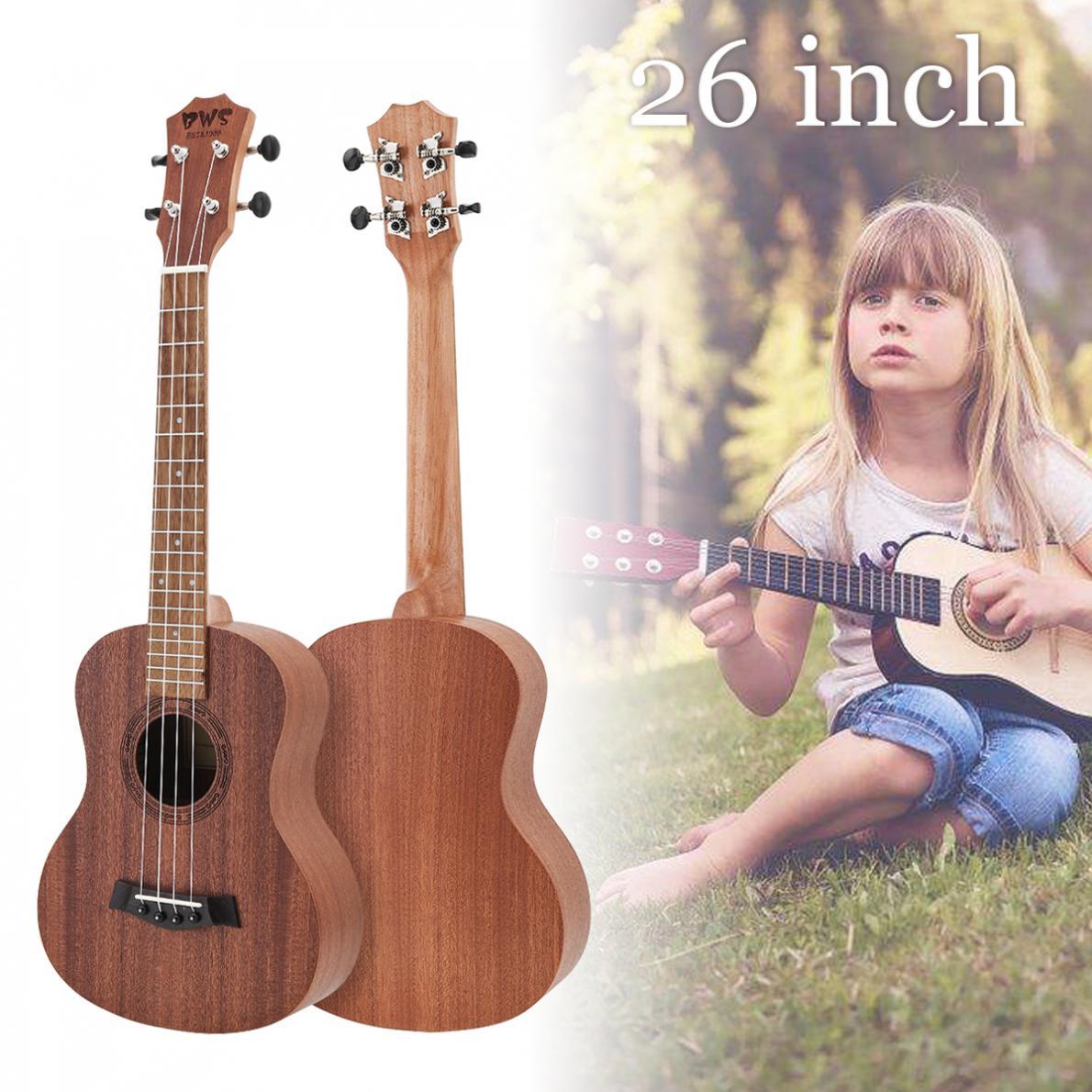 21 / 23 / 26 Inch Tenor Ukulele Concert Acoustic Guitarra Cutaway 4 String Guitar Mahogany Wood Ukelele Hawaii Soprano Ukulele - AKLOT