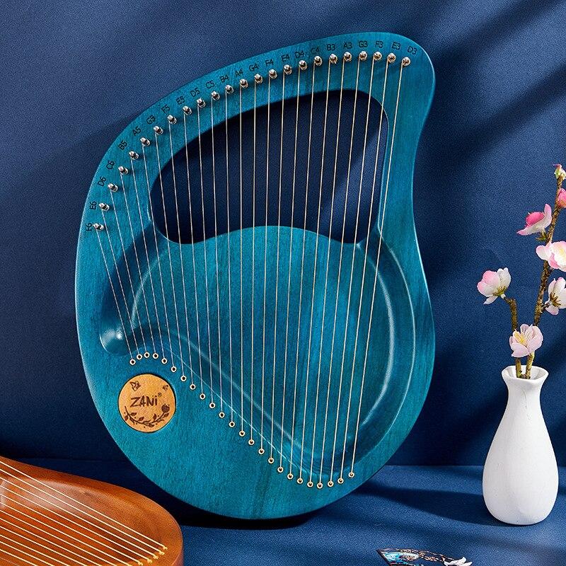 21 /24 Strings Lyre Harp Instrument High-end ABS Piano body Lyre Piano Harp Musical Beginner Instrument with Matching Gifts - AKLOT