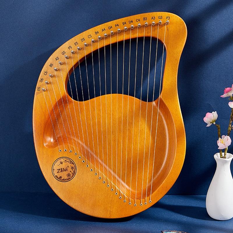 21 /24 Strings Lyre Harp Instrument High-end ABS Piano body Lyre Piano Harp Musical Beginner Instrument with Matching Gifts - AKLOT