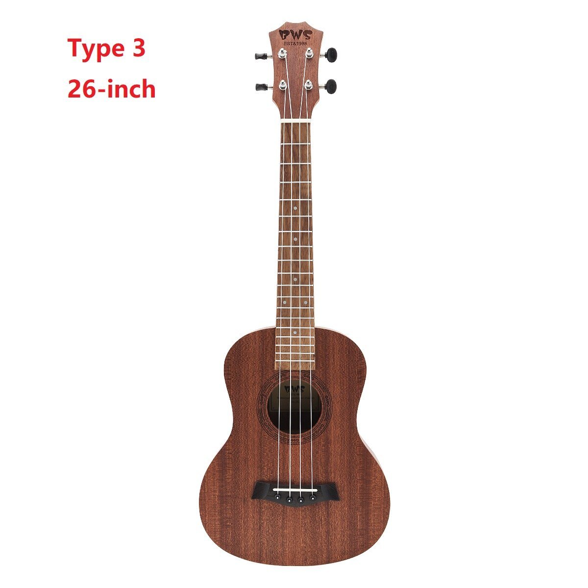 21 Inch /23 Inch / 26 Inch Concert Ukulele Hawaiian Guitar Four String Guitar Mahogany Wood Ukulele as Birthday Christmas Gifts - AKLOT