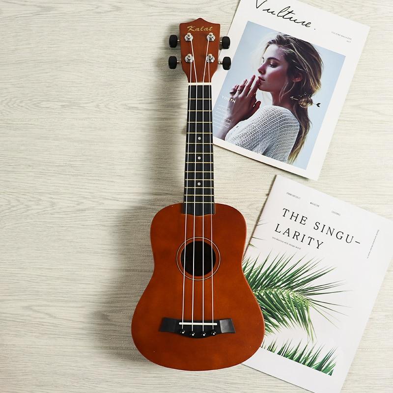 21 Inch Ukulele Soprano Beginner Ukulele Guitar Ukulele Mahogany Neck Delicate Tuning Peg 4 Strings Wood Ukulele - AKLOT