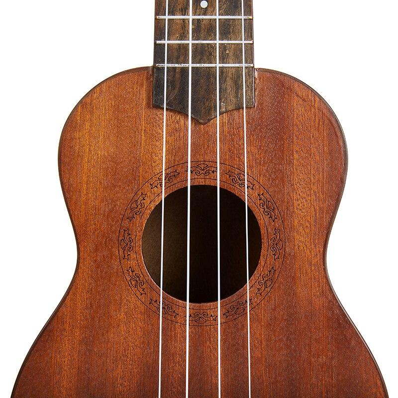 21 Inch Ukulele Soprano Beginner Ukulele Guitar Ukulele Mahogany Neck Delicate Tuning Peg 4 Strings Wood Ukulele - AKLOT