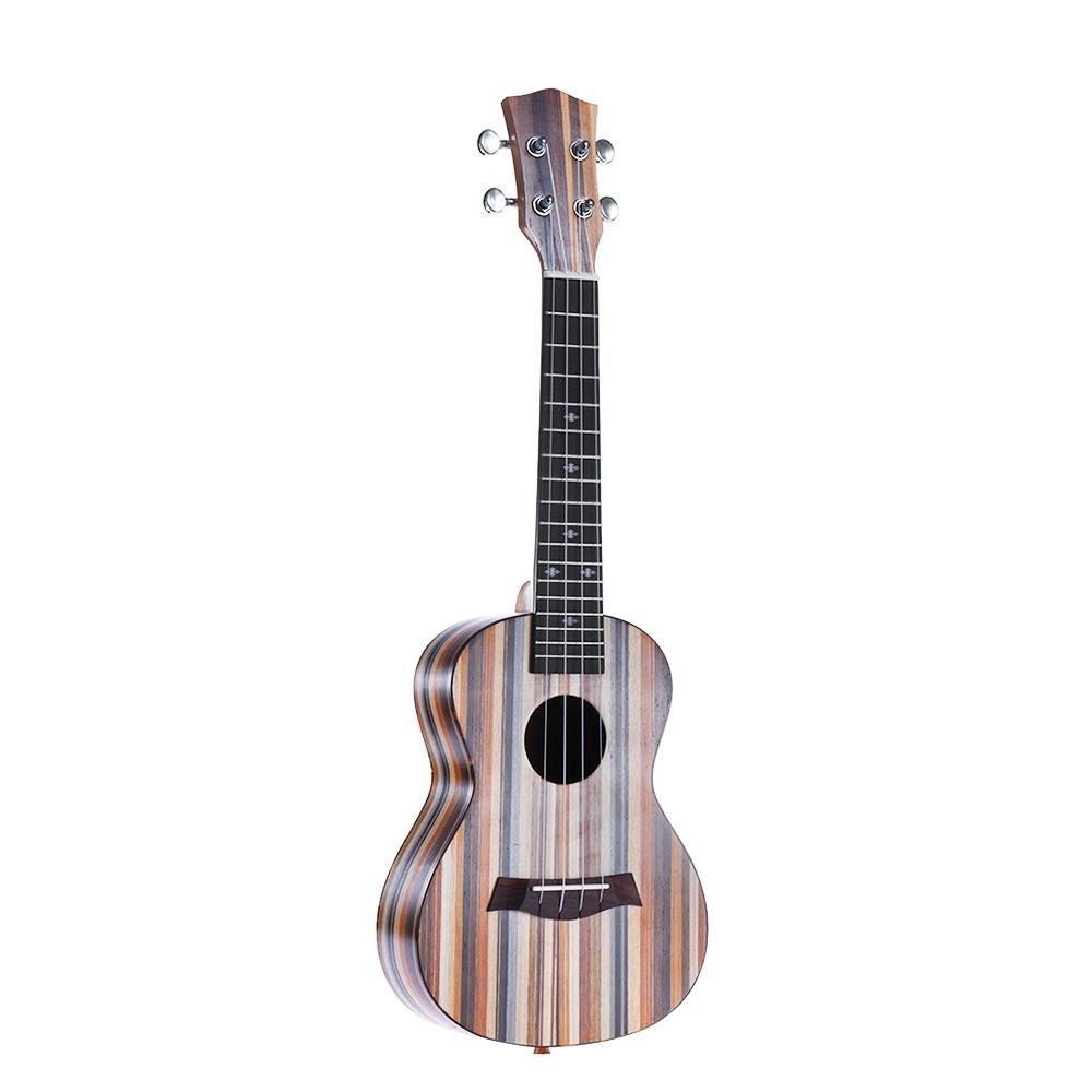 24" Ukulele Acoustic Ukulele Soprano Ukelele 18 Frets 4 Strings Guitar Okoume Neck Rosewood Fingerboard Christmas Gift - AKLOT