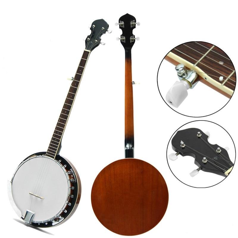 5 Strings Banjo Guitar 22 frets Mahogany Western Traditional Ukulele Rosewood Concert Banjo Uke For Stringed Musical Instruments - AKLOT