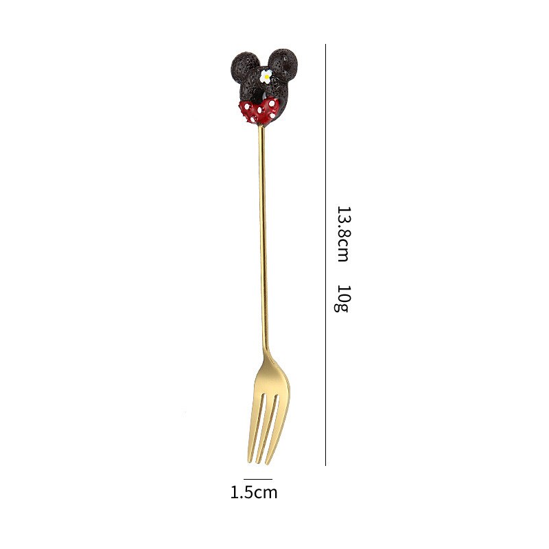 Donut Lollipop Fork Spoon Stainless Steel Cake Dessert Food Fruit Forks Coffee Stirring Spoon Kid Cutlery Dinnerware Accessories