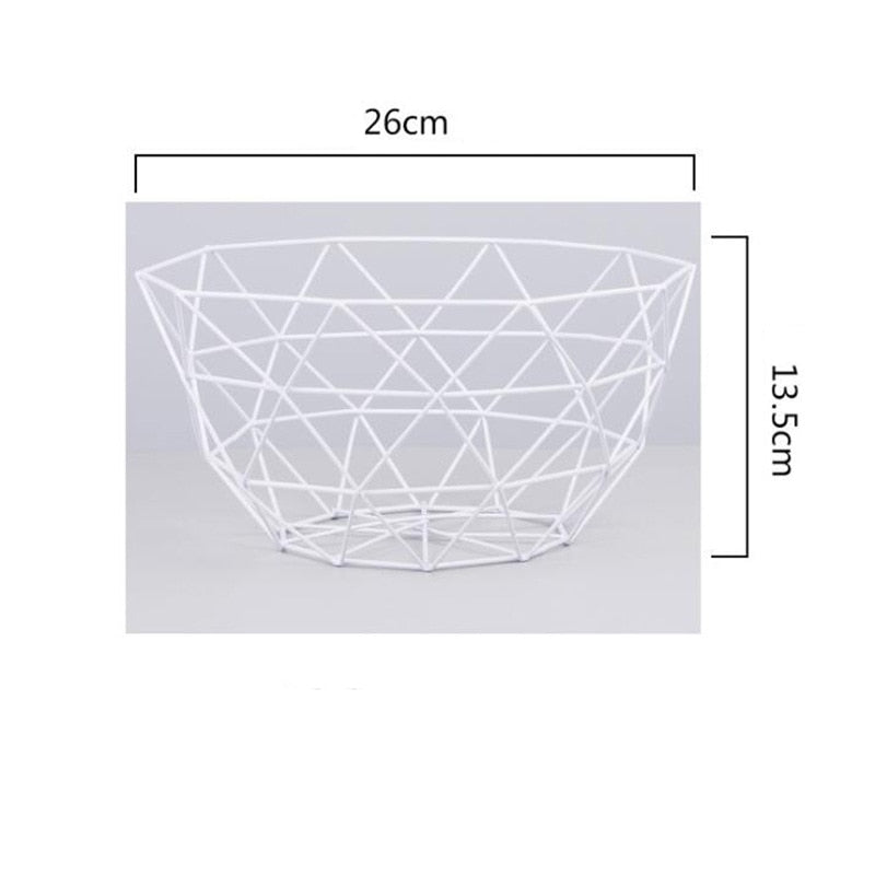 Kitchen Basket Container Bowl Metal Wire Basket Kitchen Drain Rack Fruit Vegetable Storage Holder Snack Tray Storage Bowl