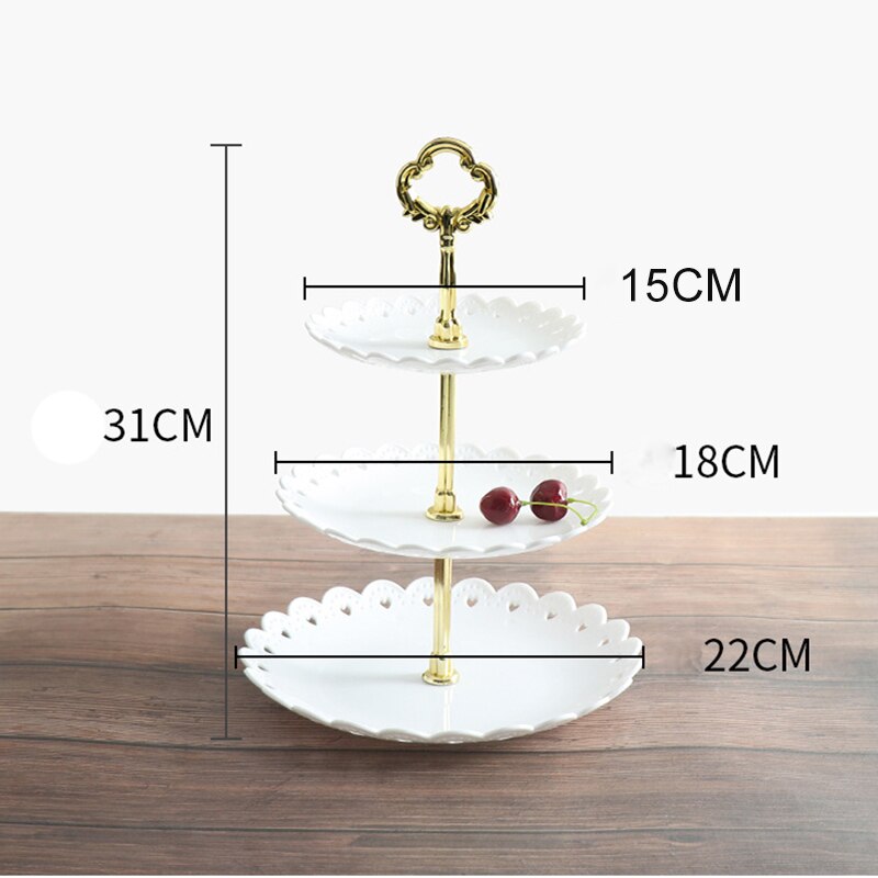 7 Styles Detachable Cake Stand European Style 3 Tier Pastry Cupcake Fruit Plate Serving Dessert Holder Wedding Party Home Decor