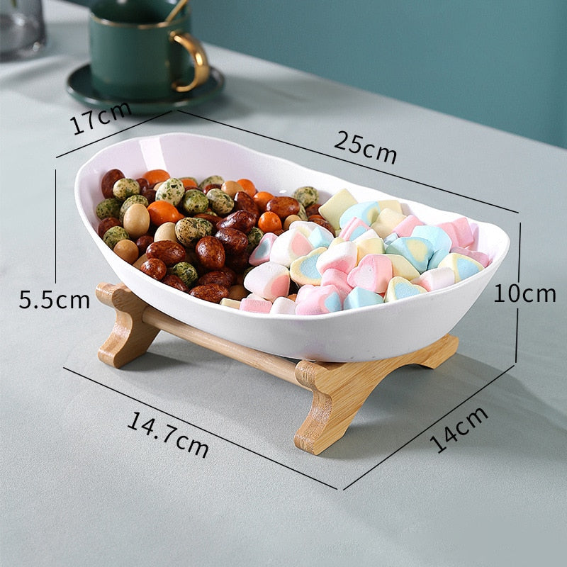 Living Room Home Plastic Fruit Plate Snack Plate Creative Ring Dish Jewelry Tray Party Wedding Cake Desserts Decorative Dish