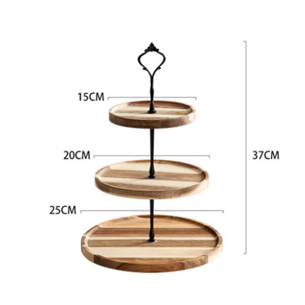 Detachable Cake Stand Wooden European Style 2/3 Tiers Pastry Cupcake Fruit Plate Serving Dessert Holder Wedding Party Home Decor