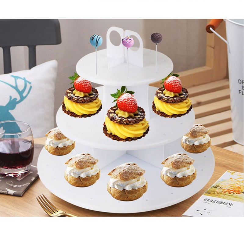 3-Layer Cake Stand 42 Holes Lollipop Stand Display Holder Bases Shelf DIY Baking Tools Cake Kitchen Gadgets for Birthday Party