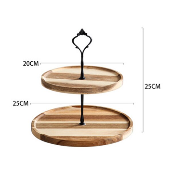 Detachable Cake Stand Wooden European Style 2/3 Tiers Pastry Cupcake Fruit Plate Serving Dessert Holder Wedding Party Home Decor