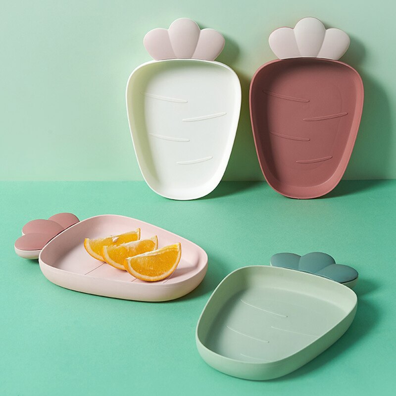 Plastic Snack Bowl Strawberry Banana Shape Fruit Food Tray Candy Snack Cute Plate Dish Kitchen Storage Desktop Fruit Bowl Home