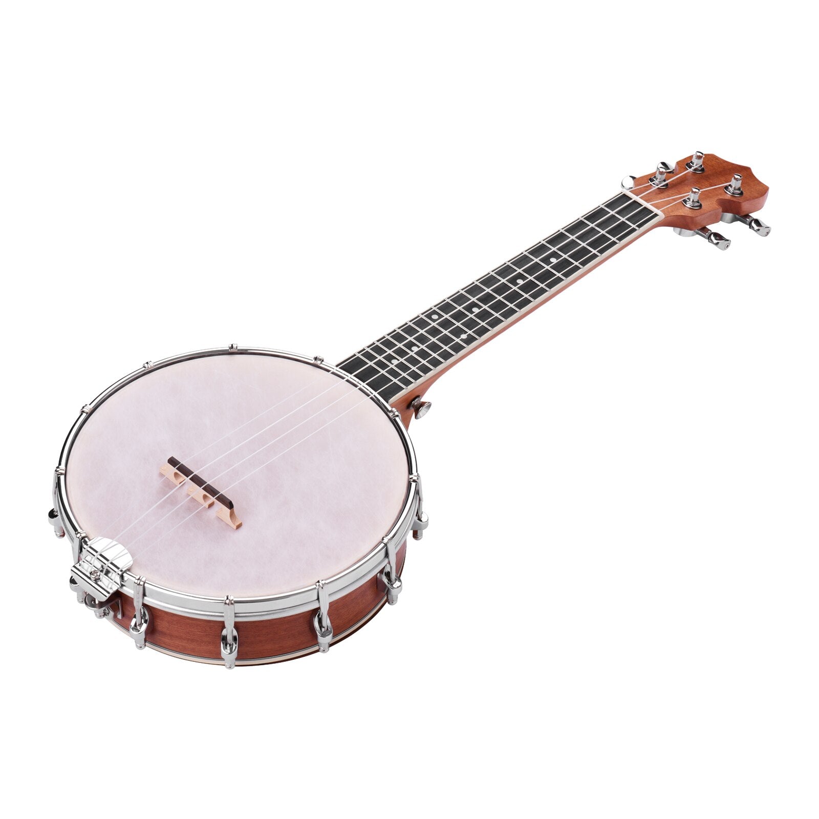 Banjolele Concert 23 inch Banjo Ukulele 4 String Maple Body Okoume Neck with Tuning Wrench Bridge Positioning Ruler