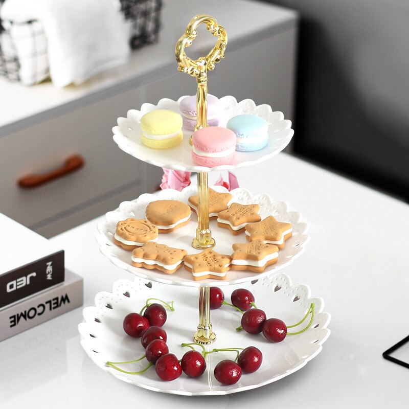 7 Styles Detachable Cake Stand European Style 3 Tier Pastry Cupcake Fruit Plate Serving Dessert Holder Wedding Party Home Decor