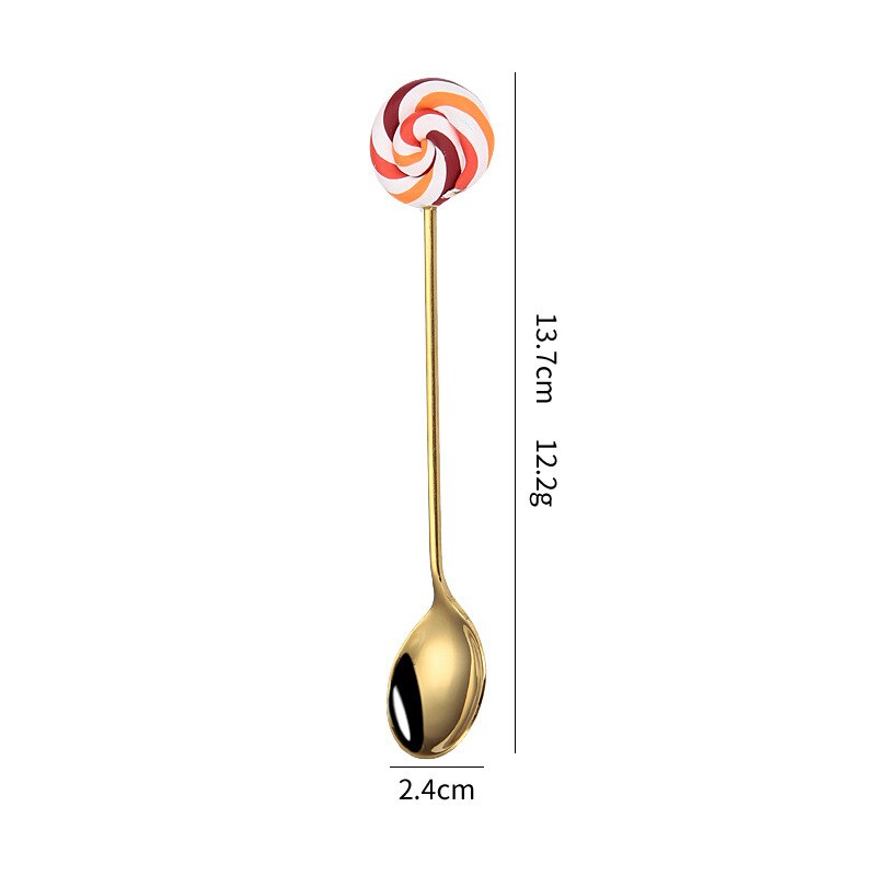 Donut Lollipop Fork Spoon Stainless Steel Cake Dessert Food Fruit Forks Coffee Stirring Spoon Kid Cutlery Dinnerware Accessories