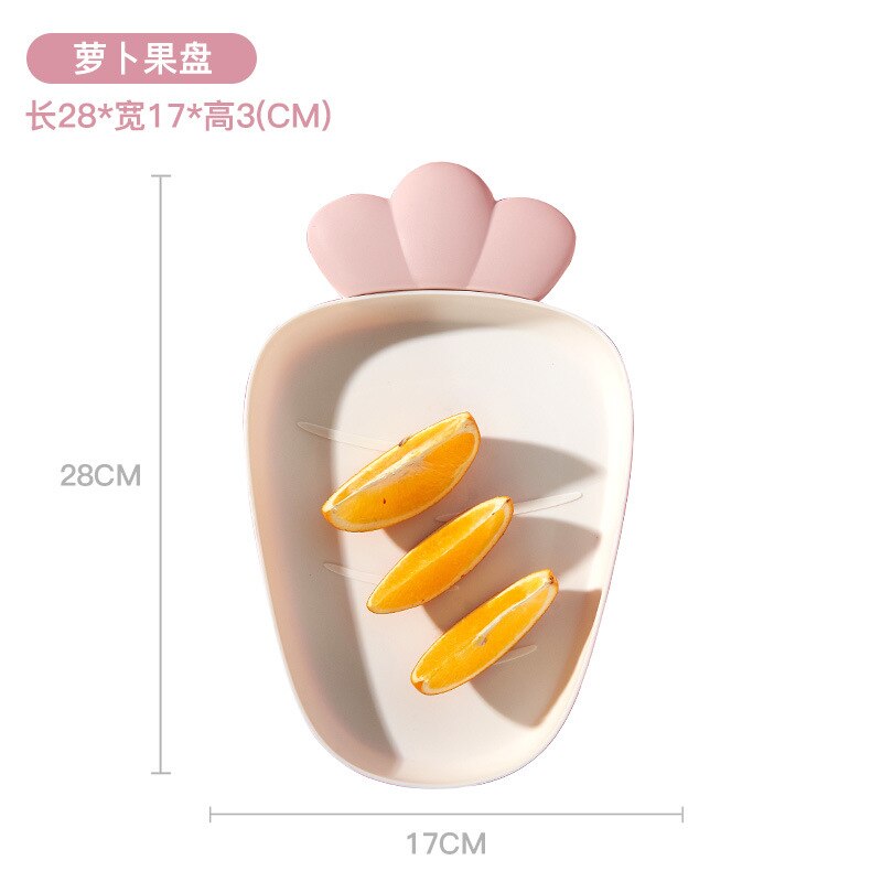 Plastic Snack Bowl Strawberry Banana Shape Fruit Food Tray Candy Snack Cute Plate Dish Kitchen Storage Desktop Fruit Bowl Home