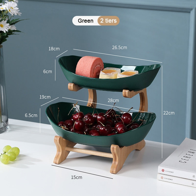 Living Room Home 1/2/3 Tiers Plastic Fruit Plate Snack Plate Creative Modern Dried Fruit Fruit Basket Plastic Dish Candy Dish