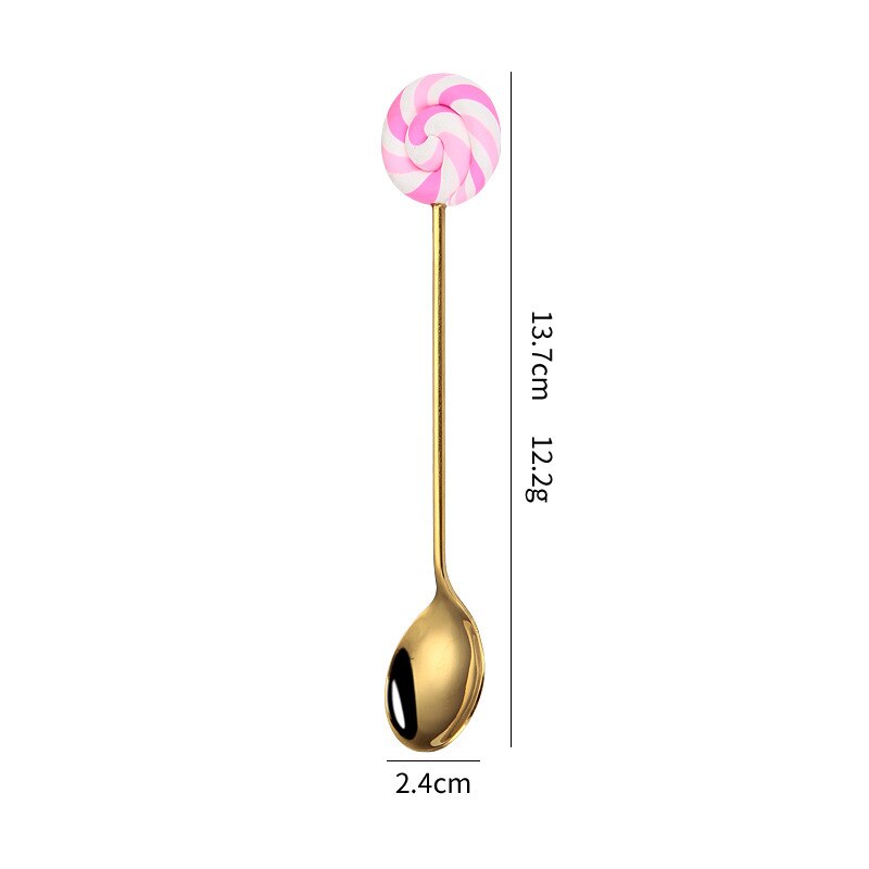 Donut Lollipop Fork Spoon Stainless Steel Cake Dessert Food Fruit Forks Coffee Stirring Spoon Kid Cutlery Dinnerware Accessories