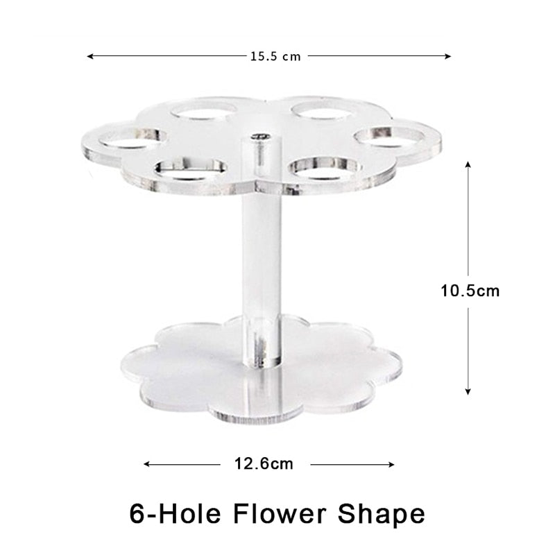 6/16-Hole Acrylic Ice Cream Cone Dessert Holder Display Stand Wedding Party Buffet Display Holder Shelf