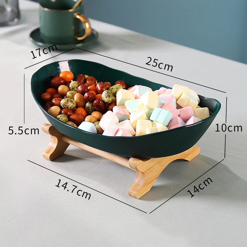 Living Room Home Plastic Fruit Plate Snack Plate Creative Ring Dish Jewelry Tray Party Wedding Cake Desserts Decorative Dish