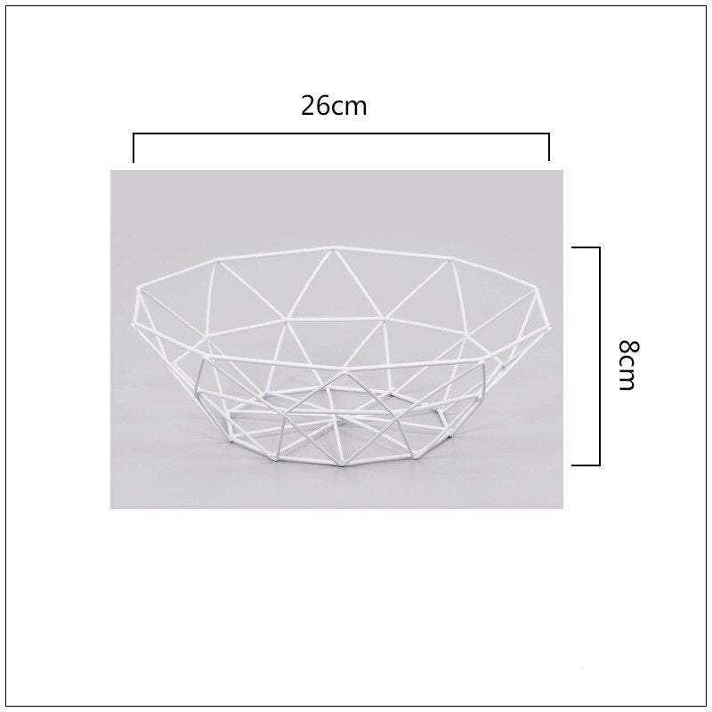 Kitchen Basket Container Bowl Metal Wire Basket Kitchen Drain Rack Fruit Vegetable Storage Holder Snack Tray Storage Bowl