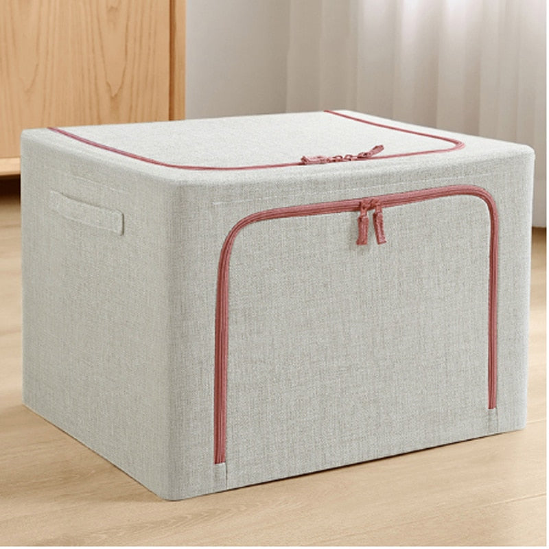 Fabric Storage Box Foldable Clothes Bag Laundry Finishing Wardrobe Toy Storage Cabinet Pet House Car Trunk Organizer Box