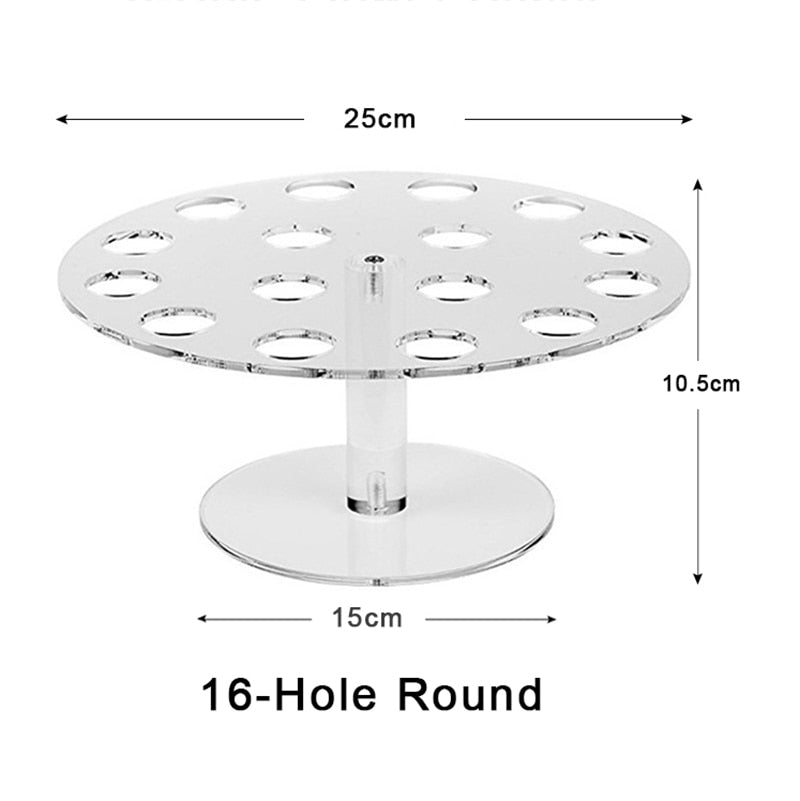 6/16-Hole Acrylic Ice Cream Cone Dessert Holder Display Stand Wedding Party Buffet Display Holder Shelf