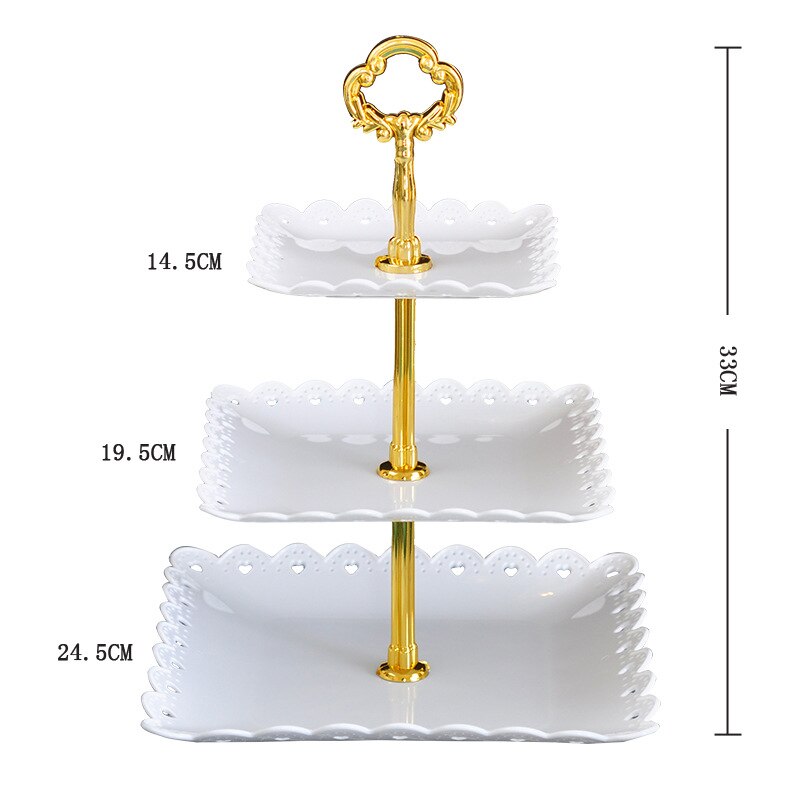 7 Styles Detachable Cake Stand European Style 3 Tier Pastry Cupcake Fruit Plate Serving Dessert Holder Wedding Party Home Decor