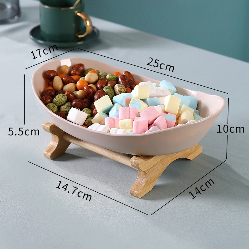 Living Room Home Plastic Fruit Plate Snack Plate Creative Ring Dish Jewelry Tray Party Wedding Cake Desserts Decorative Dish