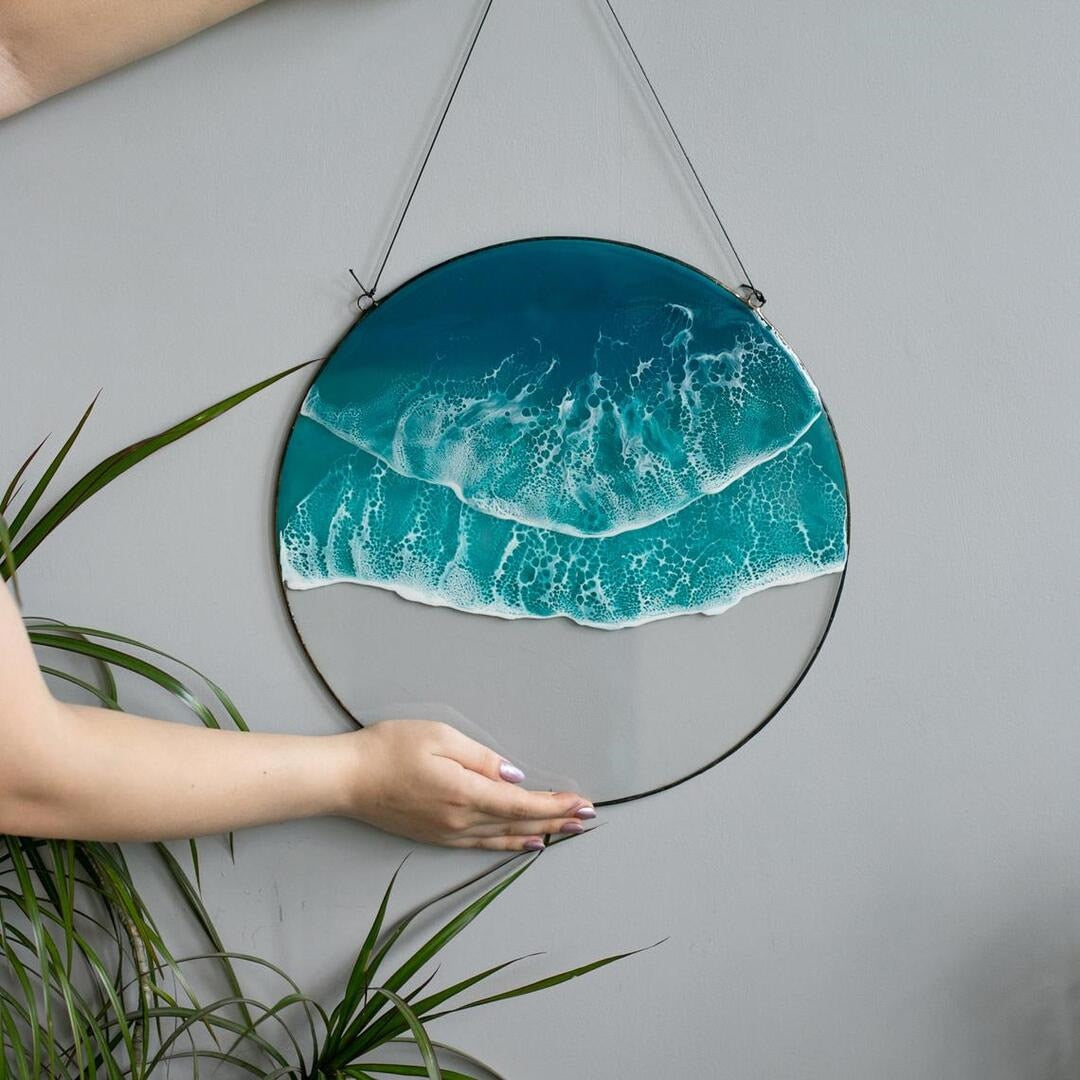 Ocean Wave Wall Hanging Sea Wave Wall Decoration Pendant TV Background Wall Decoration Pendant Home House Decoration