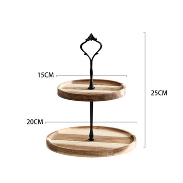 Detachable Cake Stand Wooden European Style 2/3 Tiers Pastry Cupcake Fruit Plate Serving Dessert Holder Wedding Party Home Decor