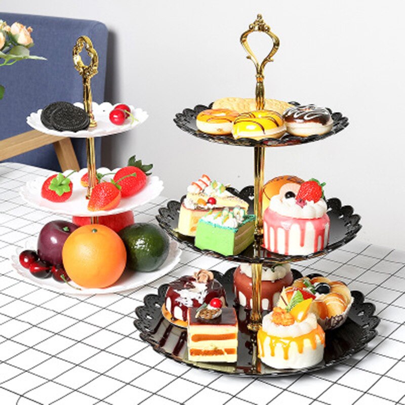 7 Styles Detachable Cake Stand European Style 3 Tier Pastry Cupcake Fruit Plate Serving Dessert Holder Wedding Party Home Decor