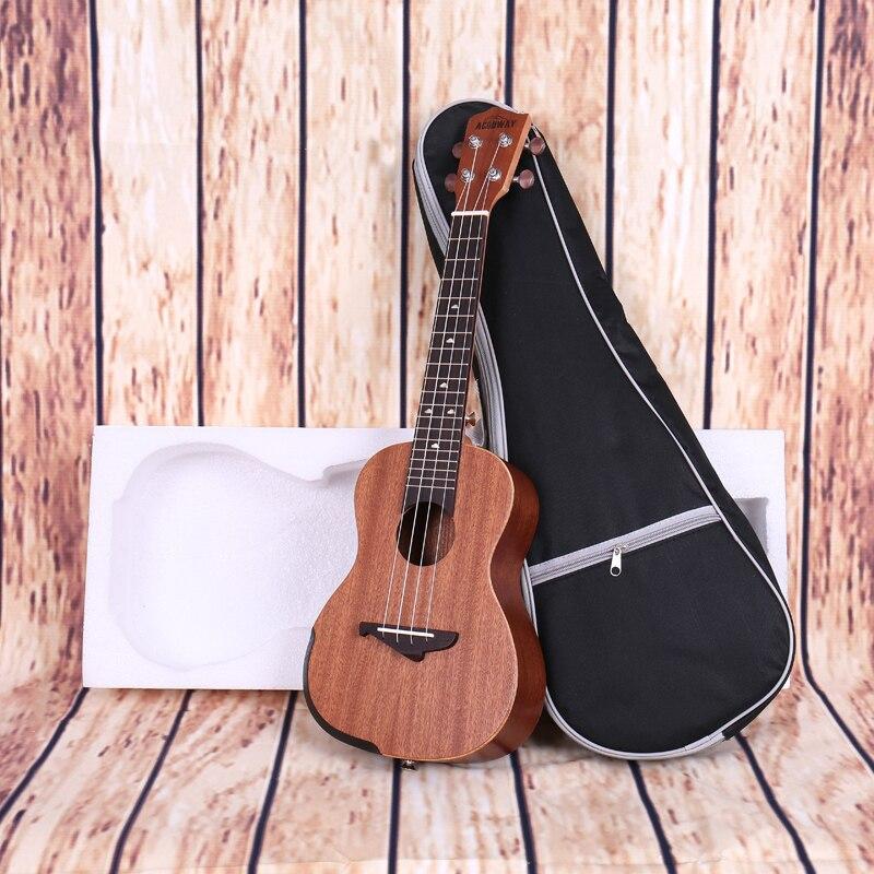 Acouway Ukulele Concert Soprano Tenor Ukulele 21" 24" 26" Sapele Ukulele Ukelele Aquila String Optinal Ukulele Bag Tuner Strap - AKLOT