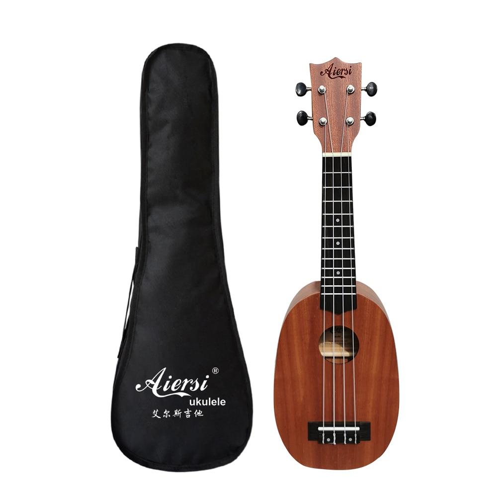 Aiersi full pack 21 inch ukelele mahogany Soprano gecko ukulele guitar musical gifts instrument 4 string Hawaiian mini guitarra - AKLOT