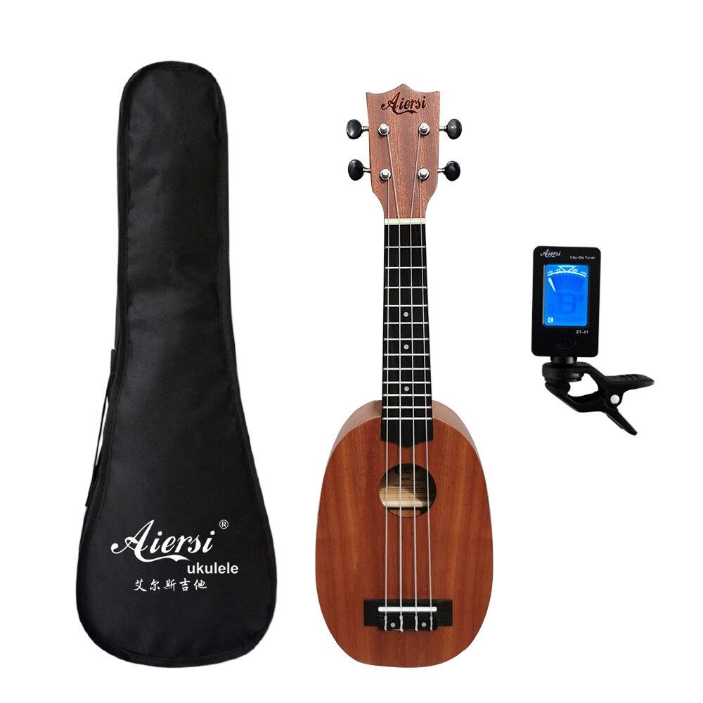 Aiersi full pack 21 inch ukelele mahogany Soprano gecko ukulele guitar musical gifts instrument 4 string Hawaiian mini guitarra - AKLOT