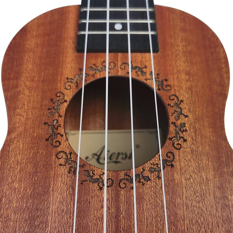 Aiersi full pack 21 inch ukelele mahogany Soprano gecko ukulele guitar musical gifts instrument 4 string Hawaiian mini guitarra - AKLOT