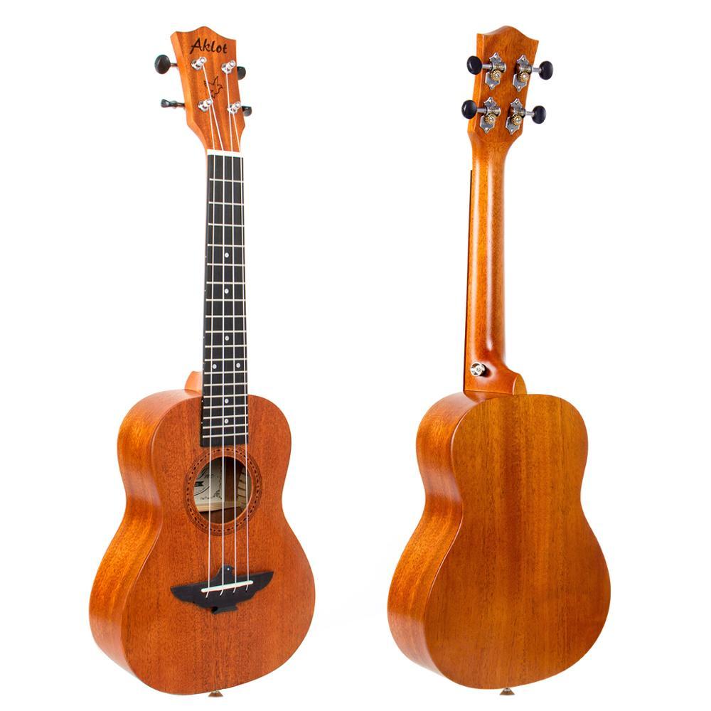 Aklot Concert Ukulele Low G String Solid Mahogany 23 Inch Ukelele Professional Starter Kit w/ Bag Tuner Picks Strap for Beginner - AKLOT