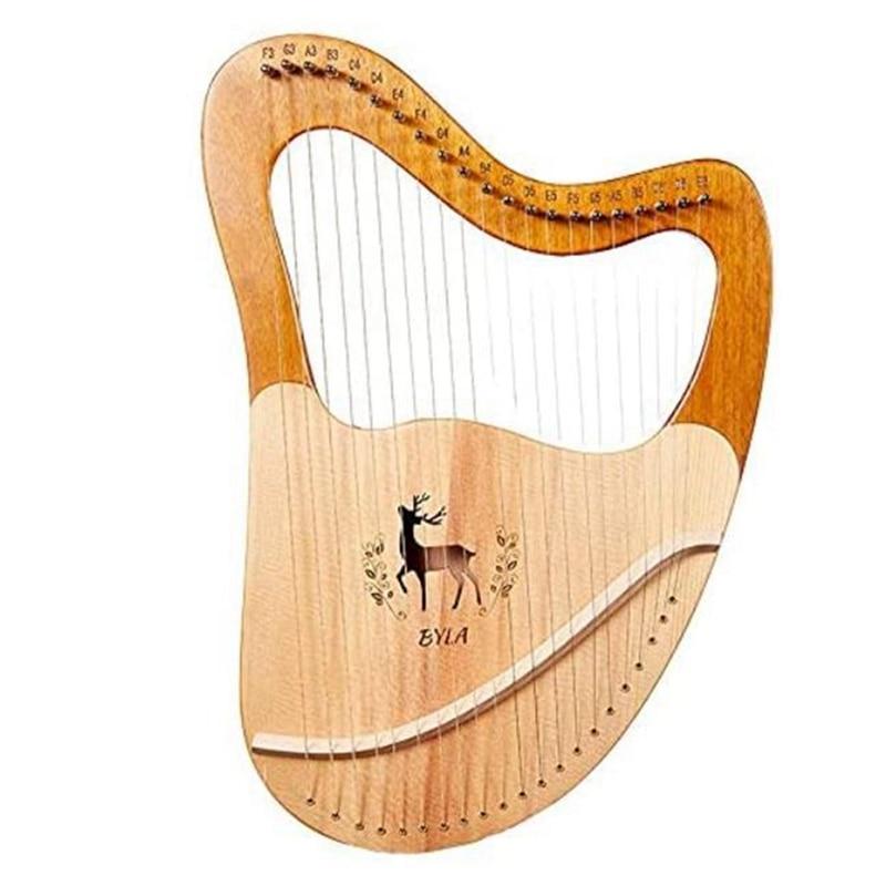 Byla 21 String Lyre Harp,Lyakin,Wooden Lyre Harp,Heart-Shaped Harps With Tuning Wrench,For Beginners,Music Lovers,Kids,Etc - AKLOT