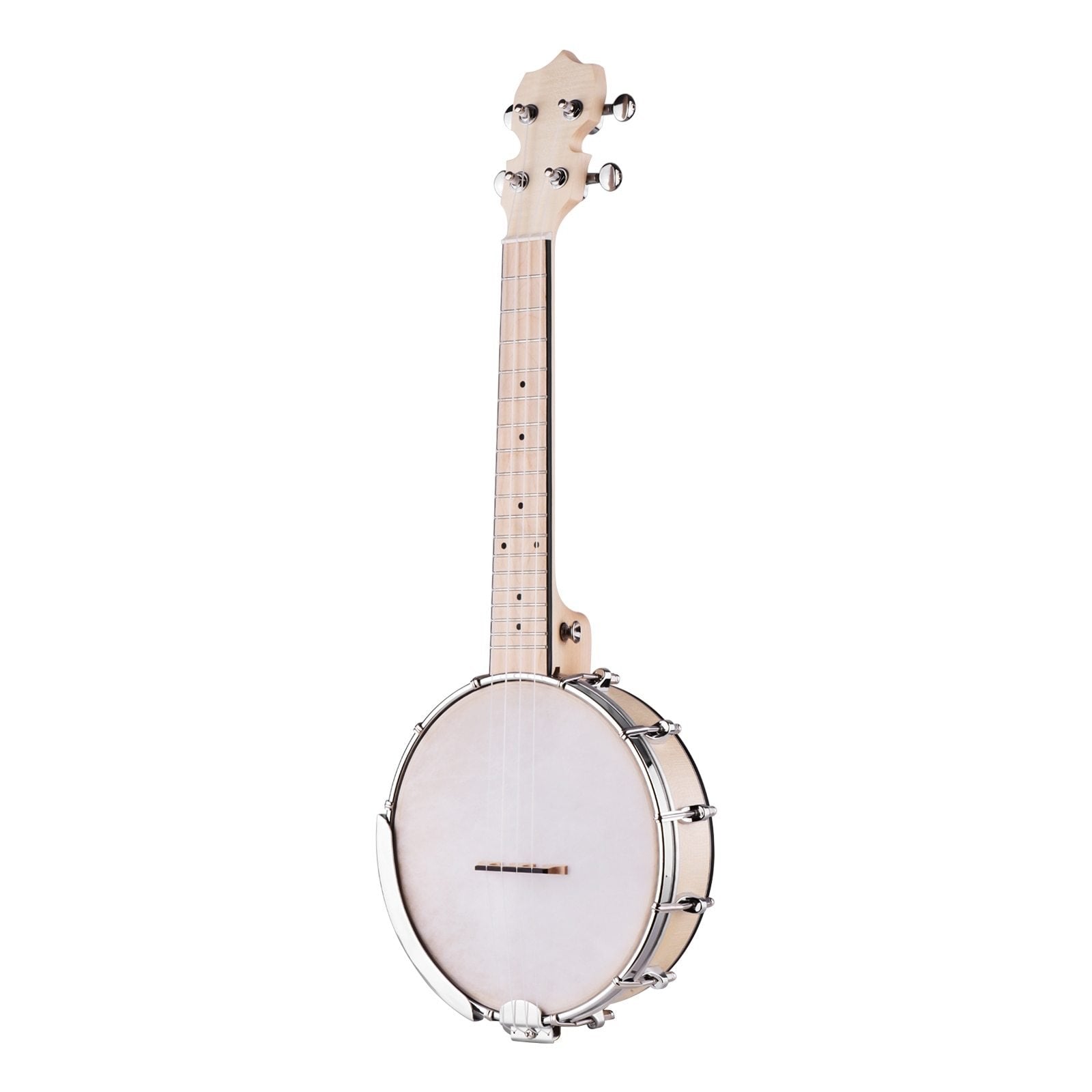 Concert 23 Inch Resonator Banjo Uke 4 String Banjolele Sapele Body Okoume Neck Technical Wood Fingerboard Material - AKLOT