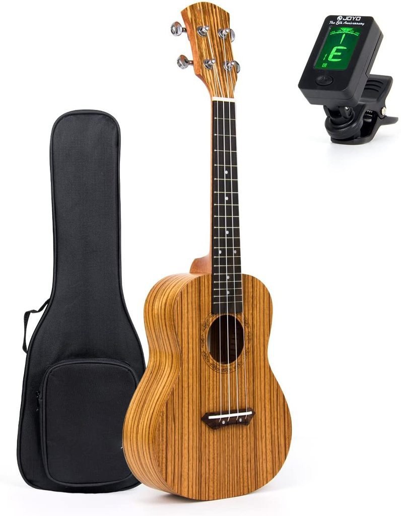 Concert Ukulele Uke Acoustic Hawaiian Guitar 23 Inch 18 Frets Mahagany with Ukelele Bag and Tuner - AKLOT