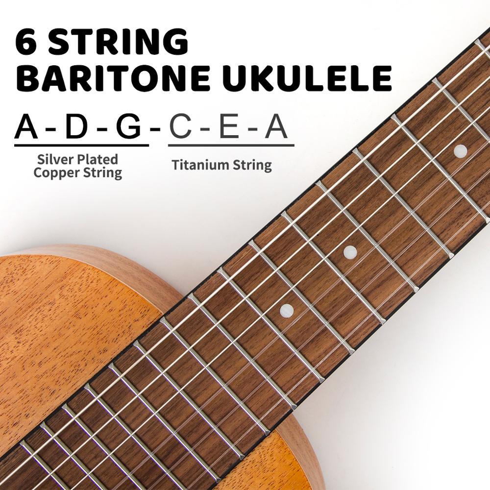 Guitalele 6 Strings Mini Travel Guitar Ukulele 31 inch Mahogany 20 Frets with Gig Bag Picks Strap - AKLOT