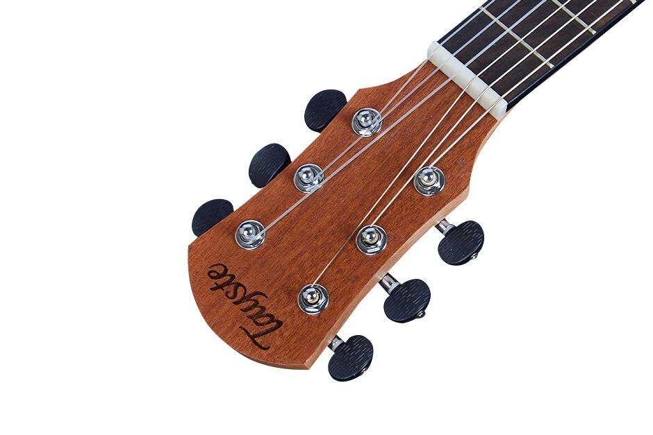 Guitalele Guilele 30 Inches Cutaway Sapele Mini Electric Guitarlele Baritone Acoustic Guitars 6 Strings Ukulele Travel Guitar - AKLOT