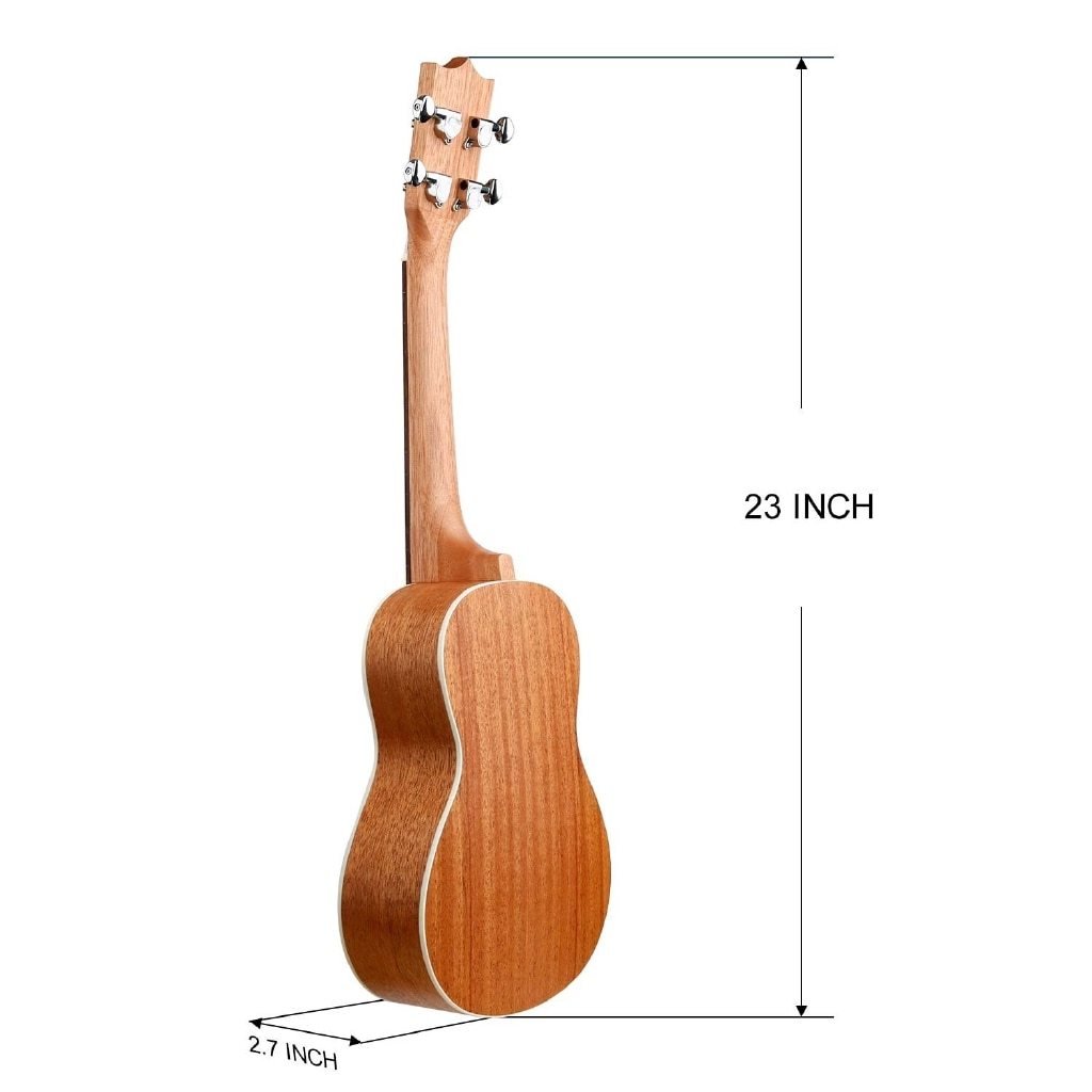 Hricane Concert 23inch Flower Spruce Top Sapele Ukulele Professional Ukulele Starter Guitar Hawaiian Guitar with Gig Bag - AKLOT