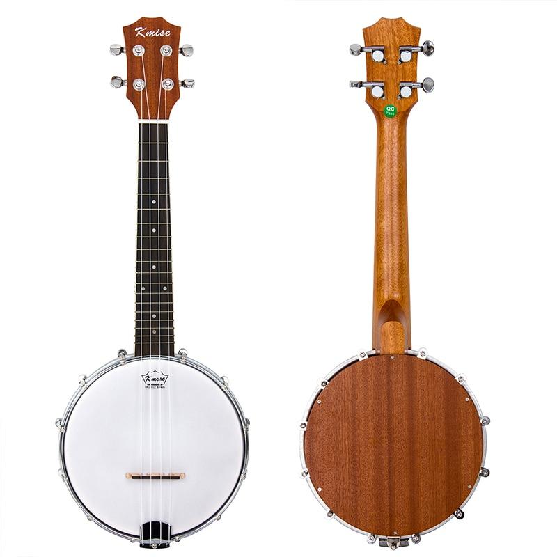 Kmise Banjo Ukulele Concert 23 Inch Banjolele w/ Parts Case Strap Tuner Strings Pickup Picks Ruler Wrench Bridge for Music Lover - AKLOT