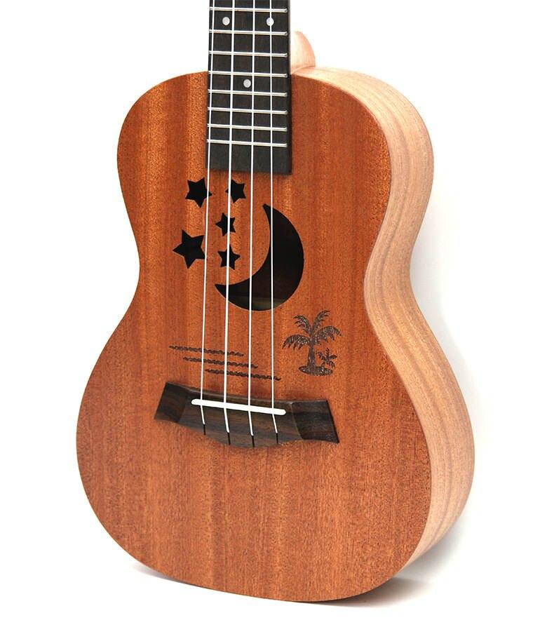 SevenAngel 23" Concert Ukulele 4 AQUILA Strings Hawaiian Mini Guitar Uku Acoustic Guitar Ukelele 12 Patterns guitarra send gifts - AKLOT