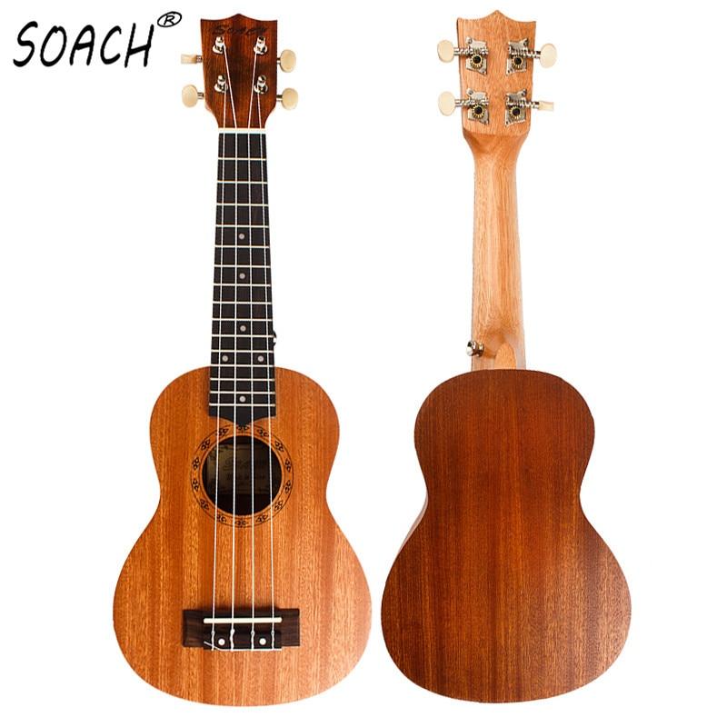 SOACH 21inch Ukulele Student Guitar Beginner Soprano handmade rosewood fingerboard Mahogany body Guitar 4 string - AKLOT