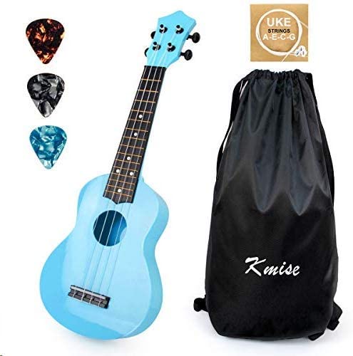 Soprano Ukulele for Beginners Kids Blue ukulele 21 inch ukelele Birthday Chrismas gift kit with Bag Picks String - AKLOT