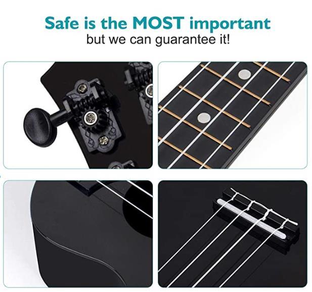 Soprano Ukulele for Beginners Kids Blue ukulele 21 inch ukelele Birthday Chrismas gift kit with Bag Picks String - AKLOT