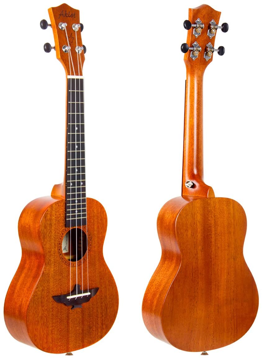 Tenor Ukulele 26 Inch Solid Mahogany Uke For Professional Player With Ukelele Beginner Kit ( Gig Bag, Picks, Tuner, Strap, String, Cleaning Cloth, Starter Manual ) - AKLOT